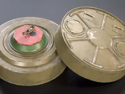 TM-62M Anti-Tank Mine Low-poly 3D model purchase