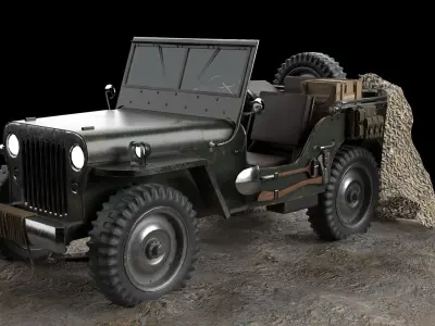 Military Jeep Free 3D model