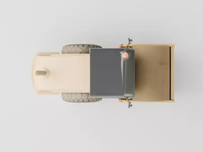 Road Roller Compactor Asphalt and Road Construction Machine 3D model