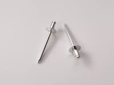 Rivet pair of silver nail pins 3D model