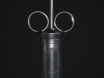 Antique syringe Low-poly 3D model