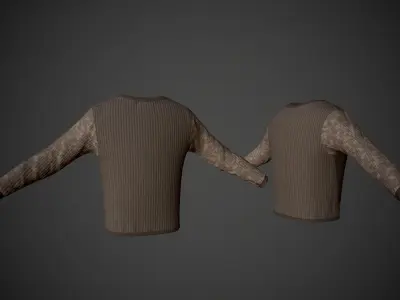 Military Sweater Low-poly 3D model