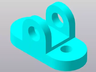 Pipe Cable Clamp Clip - 3D Printable Mounting Part 3D model