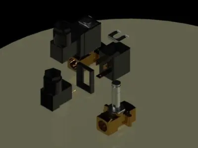 14 air solenoid valve Free 3D model