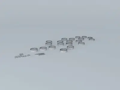 Oil tanks Palau Bukon Free 3D model