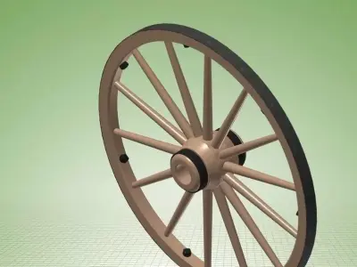 Wagon Wheel Free 3D model