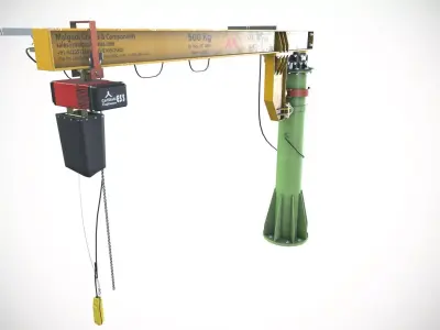 JIB Crane Low-poly 3D model