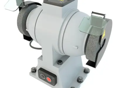 Industrial machine tool - Grinder machine gray 3D model