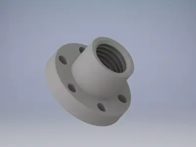 Trapezoidal nut T10 3D model