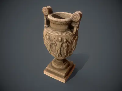 Ancient Greek Roman Vase Low-poly 3D model