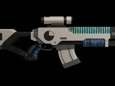 Tau Short Rifle Low-poly 3D model