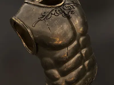 set of armor greek warrior 3D model