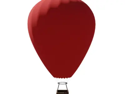 Hot Air Balloon Free low-poly 3D model