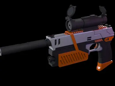 The Lawgiver Judge Dredd version 2 3D model
