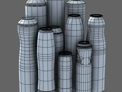 Aluminium cans 3D model