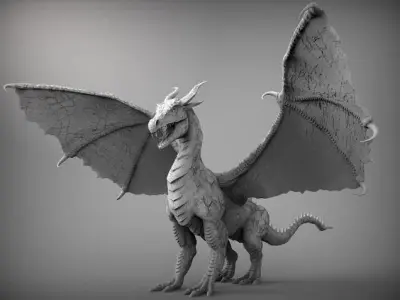 Dragon 3D model Low-poly 3D model buy
