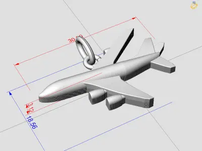 Pendant plane 3D print model