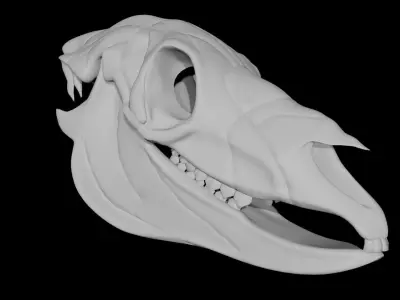 Horse Skull Low-poly 3D model