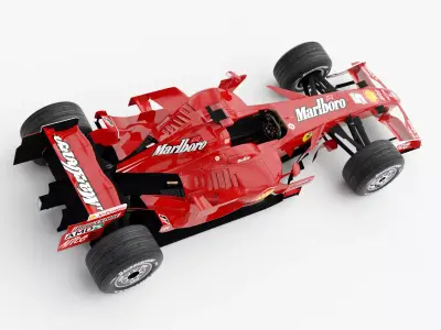 Ferrari 2007 Season F2007 F1 Car Free low-poly 3D model