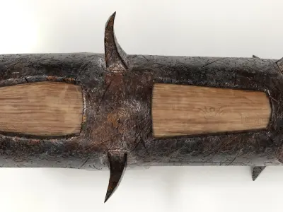 Spiked Bat Set Low-poly 3D model