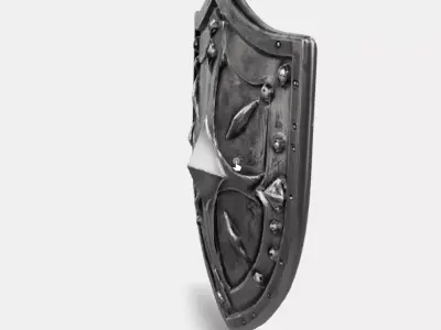 Strong Iron Tower Shield Low-poly 3D model