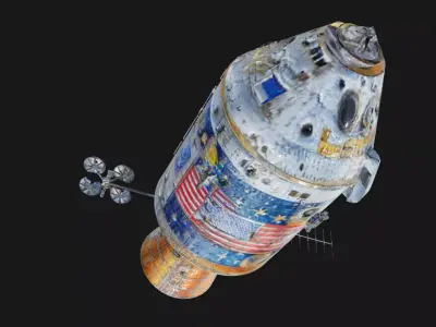 Apollo Space Capsule 3D model Low-poly 3D model
