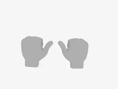 Hand Thumb two  Low-poly 3D model