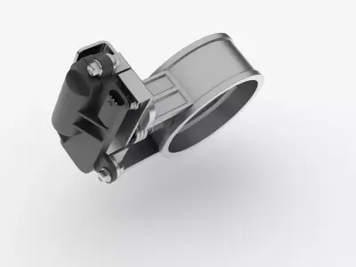 Electic Exhaust Valve Low-poly 3D model