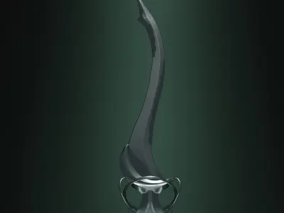 Fantasy Elf Sword PBR Ready for UE5 Low-poly 3D model