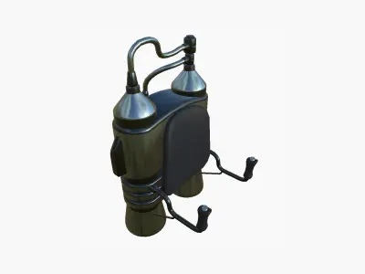 Jetpack E06 Chrome - SciFi Character Design Low-poly 3D model
