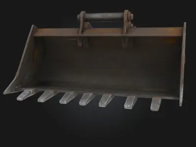 Excavator Bucket  Heavy-Duty Power for Earthmoving Scenes 3D model