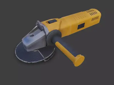 Angle Grinder Low-poly PBR  Low-poly 3D model