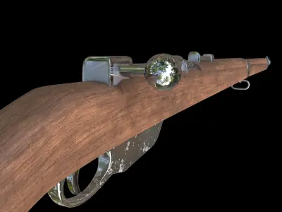 HISTORIC MANNLICHER M1985 GUN Low-poly 3D model