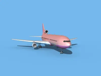 Lockheed L-1011 TriStar Court Line 3D model