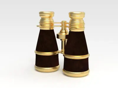 Binocular Low-poly 3D model get