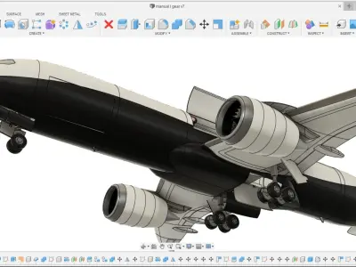 Boeing 787-8 Dreamliner For 3D printing Low-poly 3D model