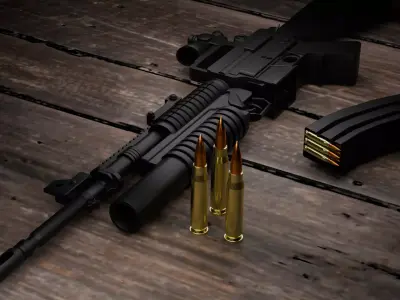 M16 rifle Low-poly 3D model purchase