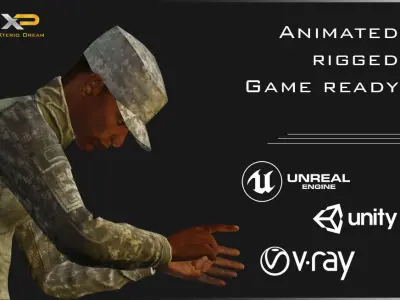 Military Character - Jason  Low-poly 3D model