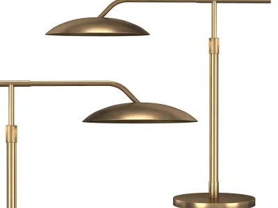 ASHER TABLE LAMP - ANTIQUED BRASS 3D model