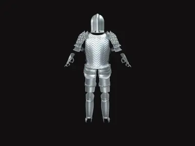 Medieval Full Armor V02 Low-poly 3D model