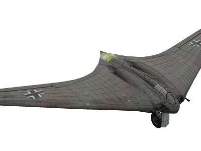 Horten Ho IX Low-poly 3D model purchase