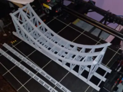 HO scale two lane bridge 3D print model