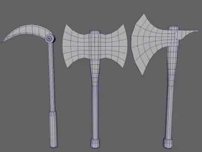 Low Poly Weapon Pack - 15 Pieces Low-poly 3D model