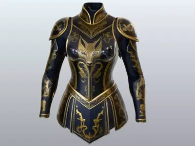 Enchanted Warrior Costume Low-poly 3D model