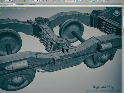 Train Bogie Low-poly 3D model purchase