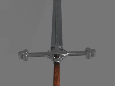 Sword Low-poly 3D model 17