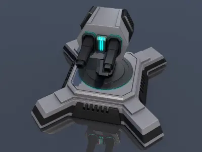 Machine gun 3D model by dibacgi