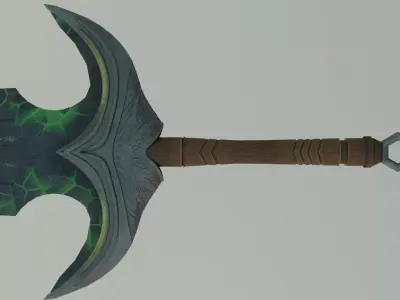 Sword magic game ready Low-poly 3D model