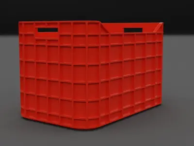 Plastic crate 02 Low-poly 3D model