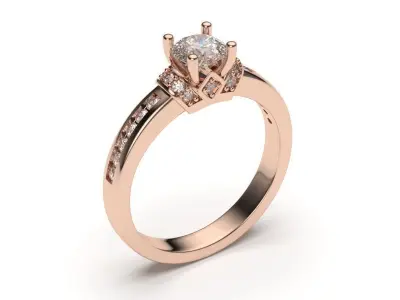 solitaire with ring sizes  8 part S51 3D print model
